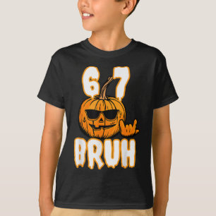 67 Halloween Meme Brain Rot Costume Kids 6-7 Six S T-Shirt