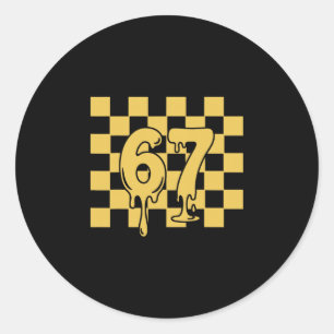 67 Halloween Meme Classic Round Sticker