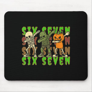 67 Halloween Meme Six Seven Dabbing Skeleton Zombi Mouse Mat