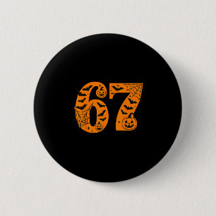 67 Halloween Six Seven Brainrot Meme Boys Kids Fun 6 Cm Round Badge