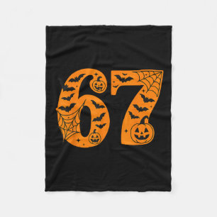 67 Halloween Six Seven Brainrot Meme Boys Kids Fun Fleece Blanket