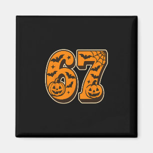 67 Halloween Six Seven Brainrot Meme Boys Kids Fun Magnet
