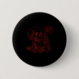 67 Halloween Skeleton Six Seven Meme Brainrot Funn 6 Cm Round Badge