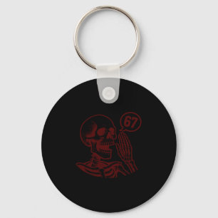 67 Halloween Skeleton Six Seven Meme Brainrot Funn Key Ring
