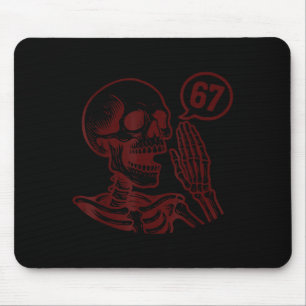 67 Halloween Skeleton Six Seven Meme Brainrot Funn Mouse Mat