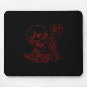 67 Halloween Skeleton Six Seven Meme Brainrot Funn Mouse Mat