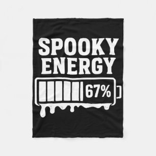 67 Halloween Spooky Energy Brainrot Meme Six Seven Fleece Blanket