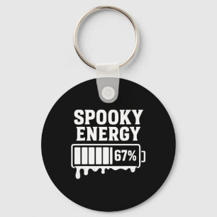 67 Halloween Spooky Energy Brainrot Meme Six Seven Key Ring