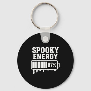 67 Halloween Spooky Energy Brainrot Meme Six Seven Key Ring