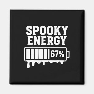 67 Halloween Spooky Energy Brainrot Meme Six Seven Magnet