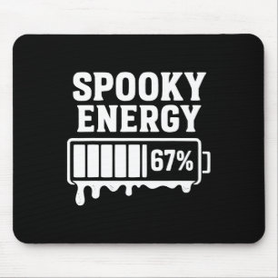 67 Halloween Spooky Energy Brainrot Meme Six Seven Mouse Mat
