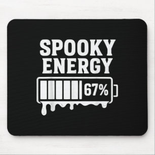 67 Halloween Spooky Energy Brainrot Meme Six Seven Mouse Mat