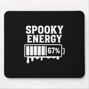 67 Halloween Spooky Energy Brainrot Meme Six Seven Mouse Mat