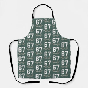 67 Hand Funny Six Seven Meme Generation Alpha  Apron