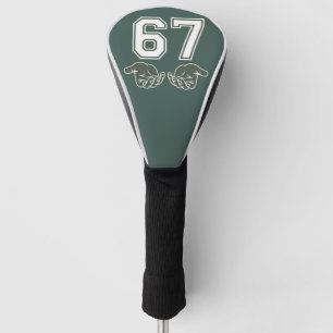 67 Hand Funny Six Seven Meme Generation Alpha Golf Head Cover