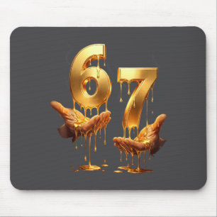 67 Hands Six Seven 6 7 Gold Drip Teens Boys Kids D Mouse Mat