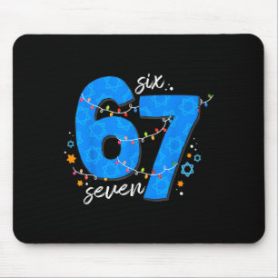 67 Hanukkah Jewish Holiday Menorah Six Seven Meme Mouse Mat