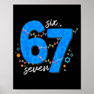 67 Hanukkah Jewish Holiday Menorah Six Seven Meme Poster
