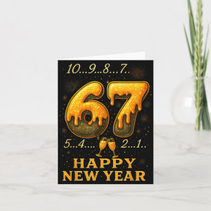 67 Happy New Year Six Seven Funny Countdown 2026 B Card