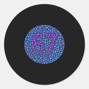 67 Hidden Meme Trending Gen Z Alpha Six Seven 6 7 Classic Round Sticker