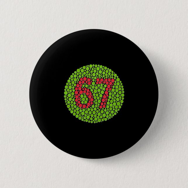 67 Hidden Meme Trending Gen Z Alpha Six Seven 6 7  Cm Round Badge (Front)