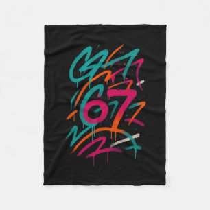 67 Hidden Meme Trending Gen Z Alpha Six Seven 6 7 Fleece Blanket