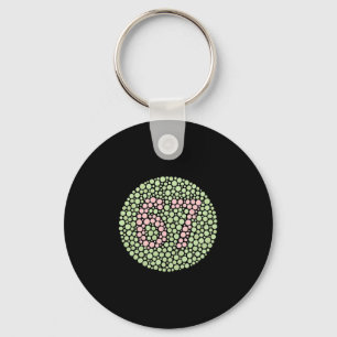 67 Hidden Meme Trending Gen Z Alpha Six Seven 6 7  Key Ring