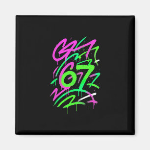 67 Hidden Meme Trending Gen Z Alpha Six Seven 6 7  Magnet