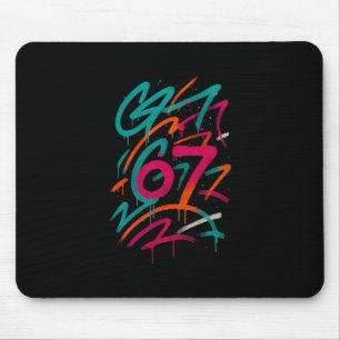 67 Hidden Meme Trending Gen Z Alpha Six Seven 6 7  Mouse Mat