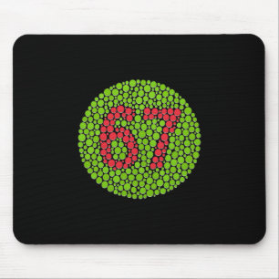 67 Hidden Meme Trending Gen Z Alpha Six Seven 6 7 Mouse Mat
