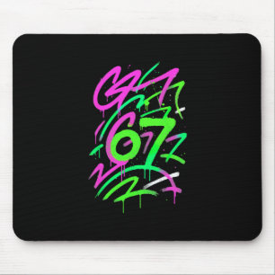 67 Hidden Meme Trending Gen Z Alpha Six Seven 6 7 Mouse Mat