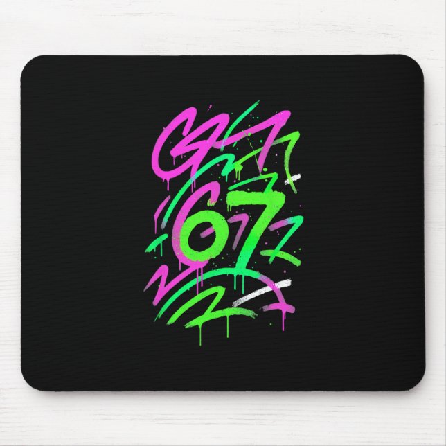 67 Hidden Meme Trending Gen Z Alpha Six Seven 6 7  Mouse Mat (Front)