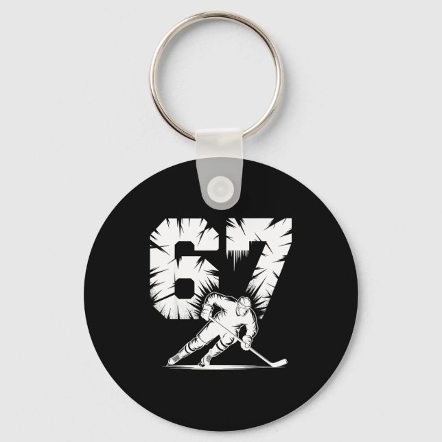 67 Hockey Cool Six Seven Gen Alpha Slang Winter St Key Ring (Front)