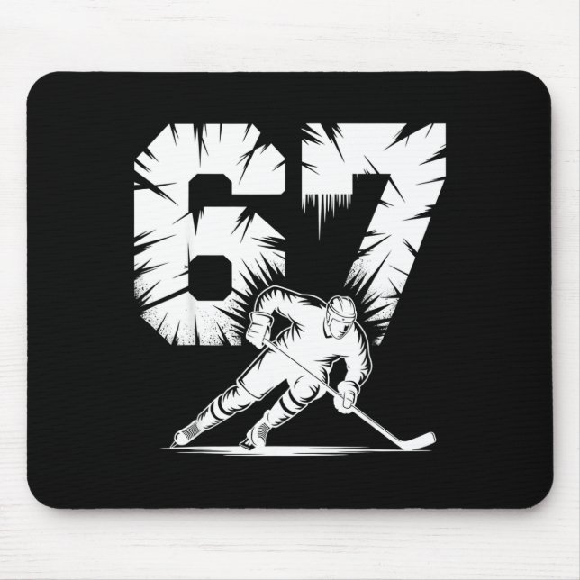 67 Hockey Cool Six Seven Gen Alpha Slang Winter St Mouse Mat (Front)