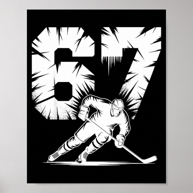 67 Hockey Cool Six Seven Gen Alpha Slang Winter St Poster (Front)