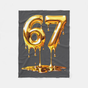 67 Hockey Drip Number Funny Meme Ice Hockey Boys G Fleece Blanket