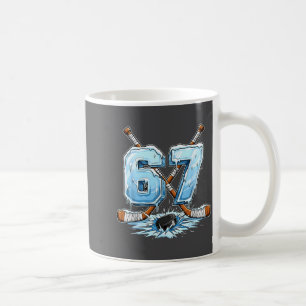 67 Hockey Drip Number Funny Meme Style Boys Graphi Coffee Mug