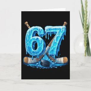 67 Hockey Drip Number Funny Meme Style Six Seven  Card