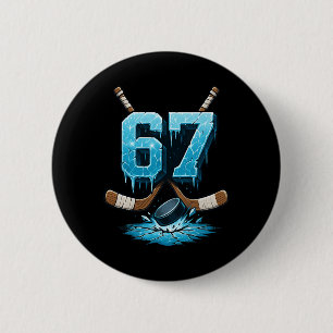 67 Hockey Drip Number Six Seven Meme  6 Cm Round Badge