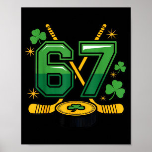 67 hockey fanatics lucky irish vibes st patrick's poster
