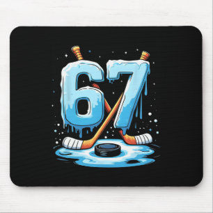 67 Hockey Ice Cream Drip Gen Alpha Slang Boys Men  Mouse Mat