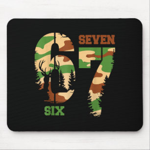67 Hunting Camo Six Seven 6 7 Meme Camouflage 67 M Mouse Mat