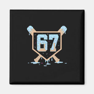 67 Ice Cream Drip Bysebyll Meme Funny Six Seven Ge Magnet
