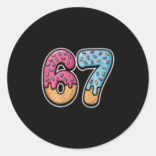 67 Ice Cream Drip (ck Only) Classic Round Sticker