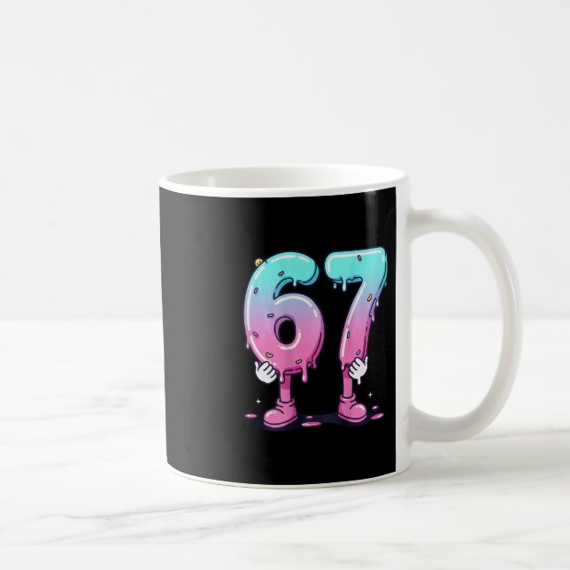 67 Ice Cream Drip (ck) Six Seven Meme For Gen Alph Coffee Mug (Right)