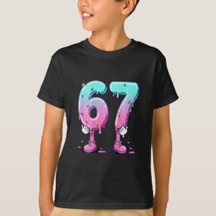 67 Ice Cream Drip (ck) Six Seven Meme For Gen Alph T-Shirt