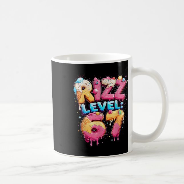 67 Ice Cream Drip Cool Meme Six Seven Gen Alpha Sl Coffee Mug (Right)