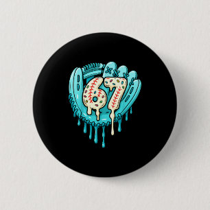 67 Ice Cream Drip Funny Six Seven Baseball  6 Cm Round Badge
