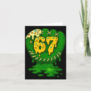 67 Ice Cream Drip Funny Six Seven Baseball  Card