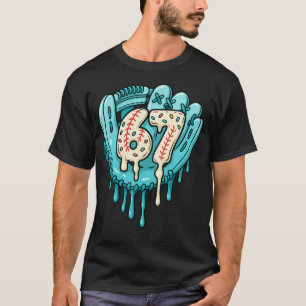 67 Ice Cream Drip Funny Six Seven Baseball T-Shirt